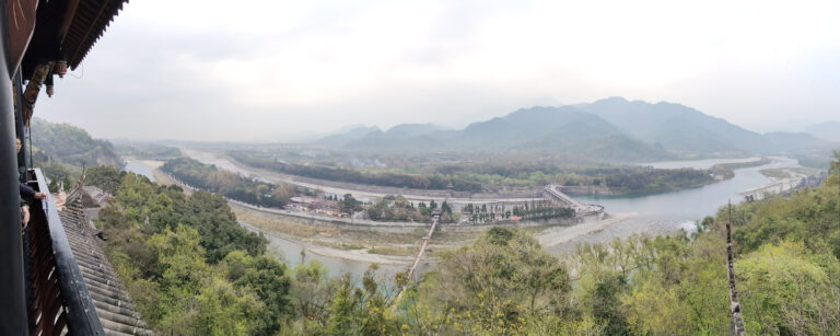 Dujiangyan Scenic Area wide angle